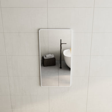 *Clearance* Retti Rectangular 600mm x 1200mm Framed Mirror, Matte White Frame
