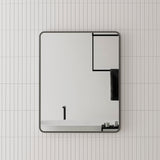 Retti Rectangular 600mm x 750mm Framed Mirror with Matte Black Frame