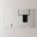 Retti Rectangular 1500mm x 900mm Framed Mirror with Matte White Frame