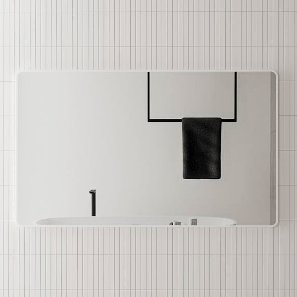 Retti Rectangular 1500mm x 900mm Mirror with Matte White Frame