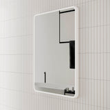 Retti Rectangular 450mm x 750mm Framed Mirror, Matte White Frame