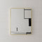Retti Rectangular 600mm x 750mm Mirror with Brushed Brass (Gold) Frame