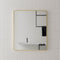 Retti Rectangular 750mm x 900mm Mirror with Brushed Brass (Gold) Frame