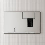 Retti Rectangular Mirror with Matte Black Frame | 8 sizes available, from 450mm to 1500mm