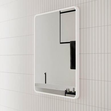 *Clearance* Retti Rectangular 600mm x 750mm Framed Mirror, Matte White Frame