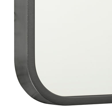 Retti Rectangular 1200mm x 900mm Framed Mirror, Brushed Gunmetal Frame
