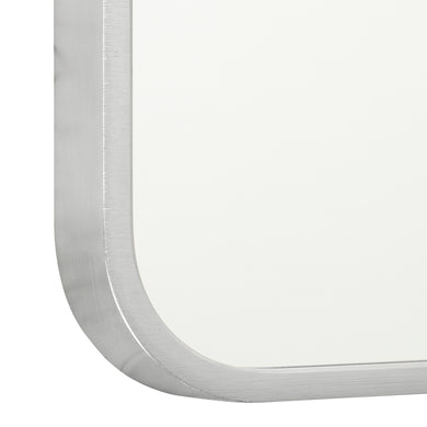 *Clearance* Retti Rectangular 1200mm x 900mm Framed Mirror, Brushed Nickel Frame
