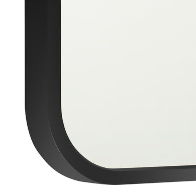 Retti Rectangular 1500mm x 900mm Framed Mirror, Matte Black Frame