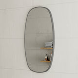 Riri Oblong 500mm x 900mm Framed Mirror, Brushed Gunmetal Frame