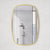 Riri Oblong 600mm x 900mm Mirror with Brushed Brass (Gold) Frame