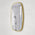Riri Oblong 600mm x 900mm Mirror with Brushed Brass (Gold) Frame
