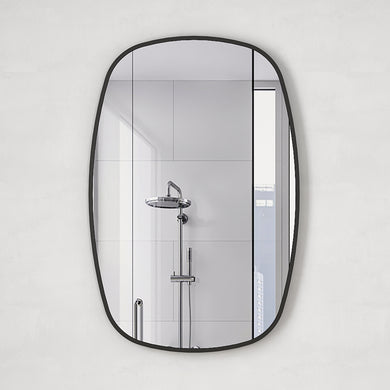 *Clearance* Riri Oblong 600mm x 900mm Framed Mirror, Matte Black Frame