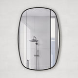 Riri Oblong Mirror with Matte Black Frame | 2 sizes available, 500mm and 600mm |