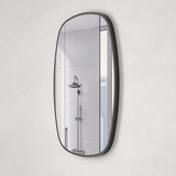 Riri Oblong 600mm x 900mm Framed Mirror, Matte Black Frame