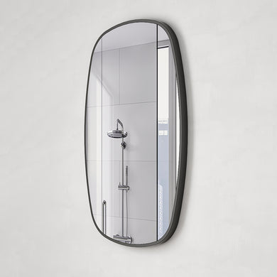 *Clearance* Riri Oblong 600mm x 900mm Framed Mirror, Matte Black Frame