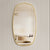 Riri Oblong 500mm x 900mm Mirror with Brushed Brass (Gold) Frame