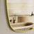 Riri Oblong 500mm x 900mm Mirror with Brushed Brass (Gold) Frame