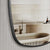 Riri Oblong 500mm x 900mm Mirror with Matte Black Frame