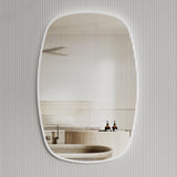 Riri Oblong Mirror with Matte White Frame | 2 sizes available, 500mm and 600mm |