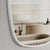 Riri Oblong 500mm x 900mm Mirror with Matte White Frame