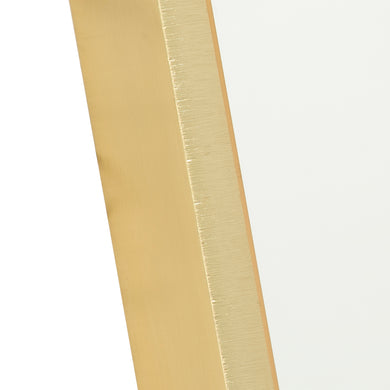 *Clearance* Riri Oblong 600mm x 900mm Framed Mirror, Brushed Brass (Gold) Frame