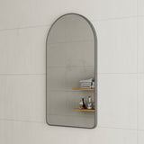 Arco Arch 550mm x 1000mm Framed Mirror, Brushed Gunmetal Frame