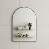 Arco Arch 700mm x 1000mm Framed Mirror, Brushed Gunmetal Frame