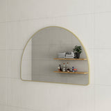*Clearance* Arco Arch 1200mm x 800mm Mirror with Brushed Brass Gold Frame