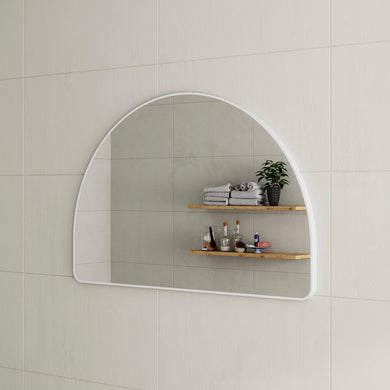 *Clearance* Arco Arch 1200mm x 800mm Framed Mirror, Matte White Frame