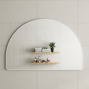 Arco Arch 1500mm x 1000mm Framed Mirror, Matte White Frame