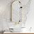 Arco Arch 400mm x 800mm Mirror with Brushed Brass (Gold) Frame