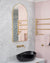 Arco Arch 550mm x 1000mm Mirror with Brushed Brass (Gold) Frame