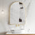 Arco Arch 700mm x 1000mm Mirror with Brushed Brass (Gold) Frame
