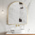 Arco Arch 850mm x 1000mm Framed Mirror with Brushed Brass (Gold) Frame *Clearance Stock*