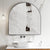 Arco Arch 1000mm x 1000mm Framed Mirror with Matte Black Frame *Clearance Stock*
