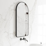 Arco Arch 400mm x 800mm Framed Mirror with Matte Black Frame *Clearance Stock*