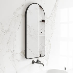 Arco Arch 400mm x 800mm Framed Mirror with Matte Black Frame *Clearance Stock*