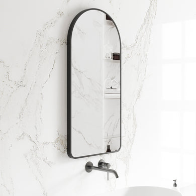 *Clearance* Arco Arch 400mm x 800mm Mirror with Matte Black Frame