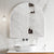 Arco Arch 1000mm x 1000mm Framed Mirror with Matte White Frame *Clearance Stock*