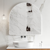 *Clearance* Arco Arch 1000mm x 1000mm Mirror with Matte White Frame