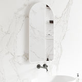 Arco Arch 400mm x 800mm Framed Mirror with Matte White Frame *Clearance Stock*