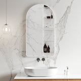 Arco Arch 550mm x 1000mm Framed Mirror with Matte White Frame *Clearance Stock*