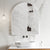 Arco Arch 850mm x 1000mm Framed Mirror with Matte White Frame *Clearance Stock*