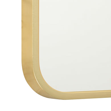*Clearance* Arco Arch 400mm x 800mm Framed Mirror, Brushed Brass (Gold) Frame