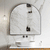 Arco Arch 700mm x 1000mm Framed Mirror with Matte Black Frame *Clearance Stock*