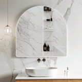 Arco Arch 700mm x 1000mm Framed Mirror with Matte White Frame *Clearance Stock*