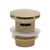 Dome Pop Short Bath Waste 40mm with Overflow and Pull-Out Basket, Brushed Brass (Gold)