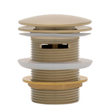 Dome Pop Short Bath Waste 40mm with Overflow and Pull-Out Basket, Brushed Brass (Gold)