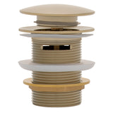 Dome Pop Short Bath Waste 40mm with Overflow and Pull-Out Basket, Brushed Brass (Gold)