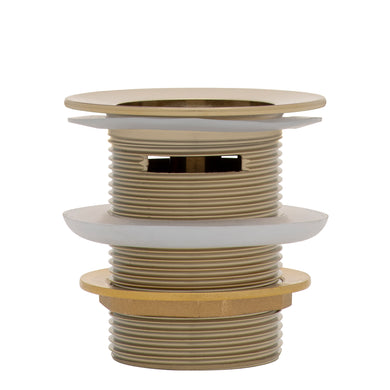Dome Pop Short Bath Waste 40mm with Overflow and Pull-Out Basket, Brushed Brass (Gold)